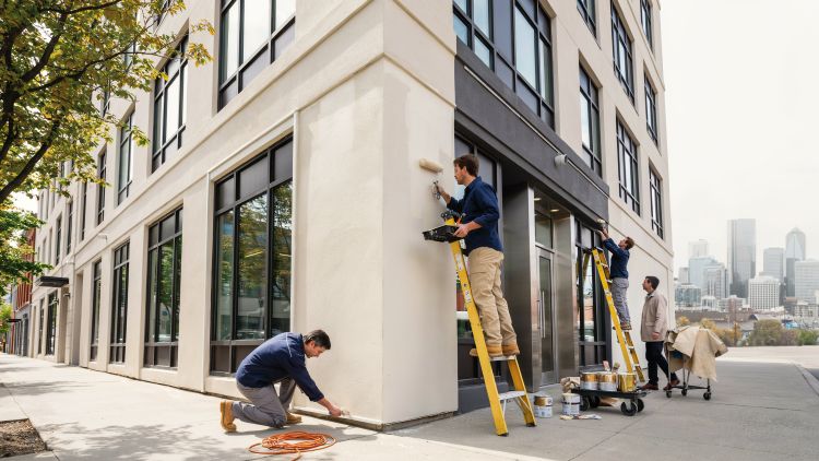 commercial exterior paintings NW Calgary